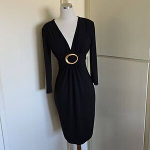 Linda Segal Black Knit Dress Vintage